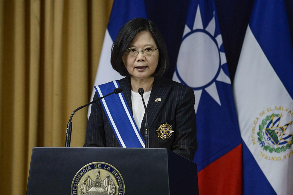 Tsai Ing-wen reafirmó el apoyo de la nación asiática con el desarrollo de proyectos para la educación y la juventud salvadoreña. Foto: Vladimir Chicas