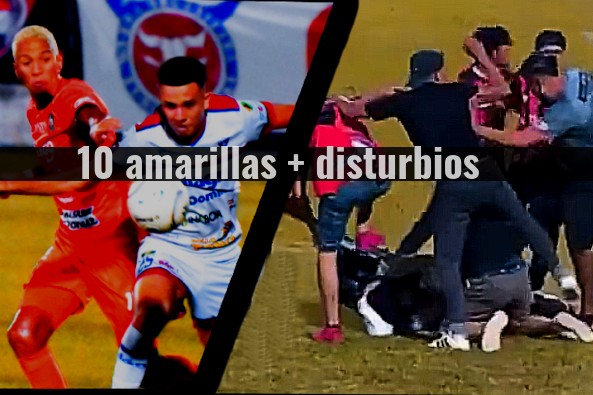 12 amarillas, disturbio de hinchas