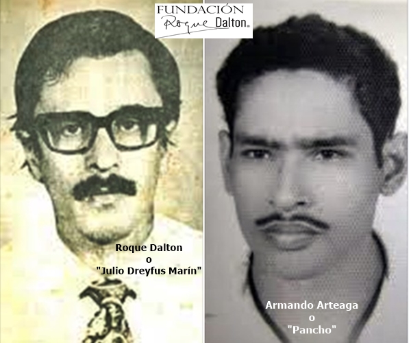Roque Dalton (Julio) y Armando Arteaga (Pancho), asesinados por Villalobos y Rogel, respectivamente
